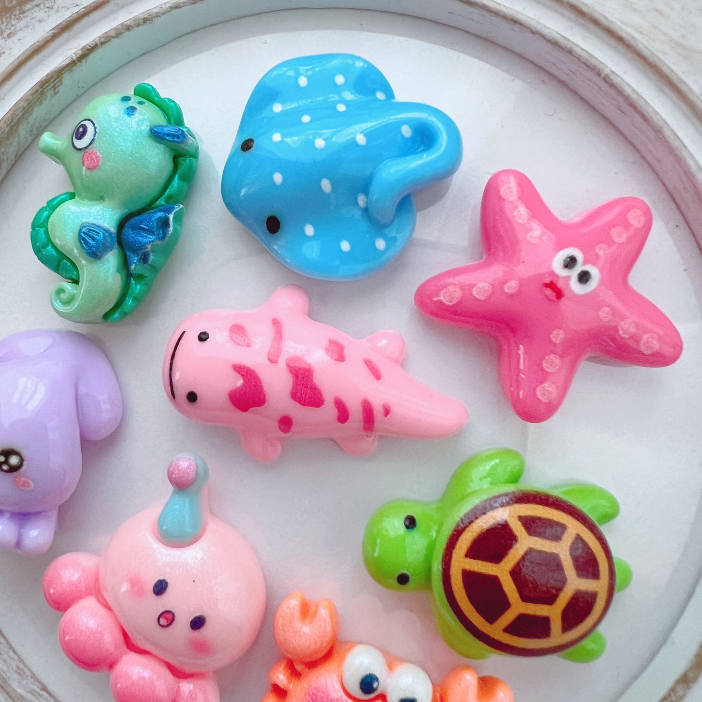 デコパーツ｜かわいい生き物 8個セット