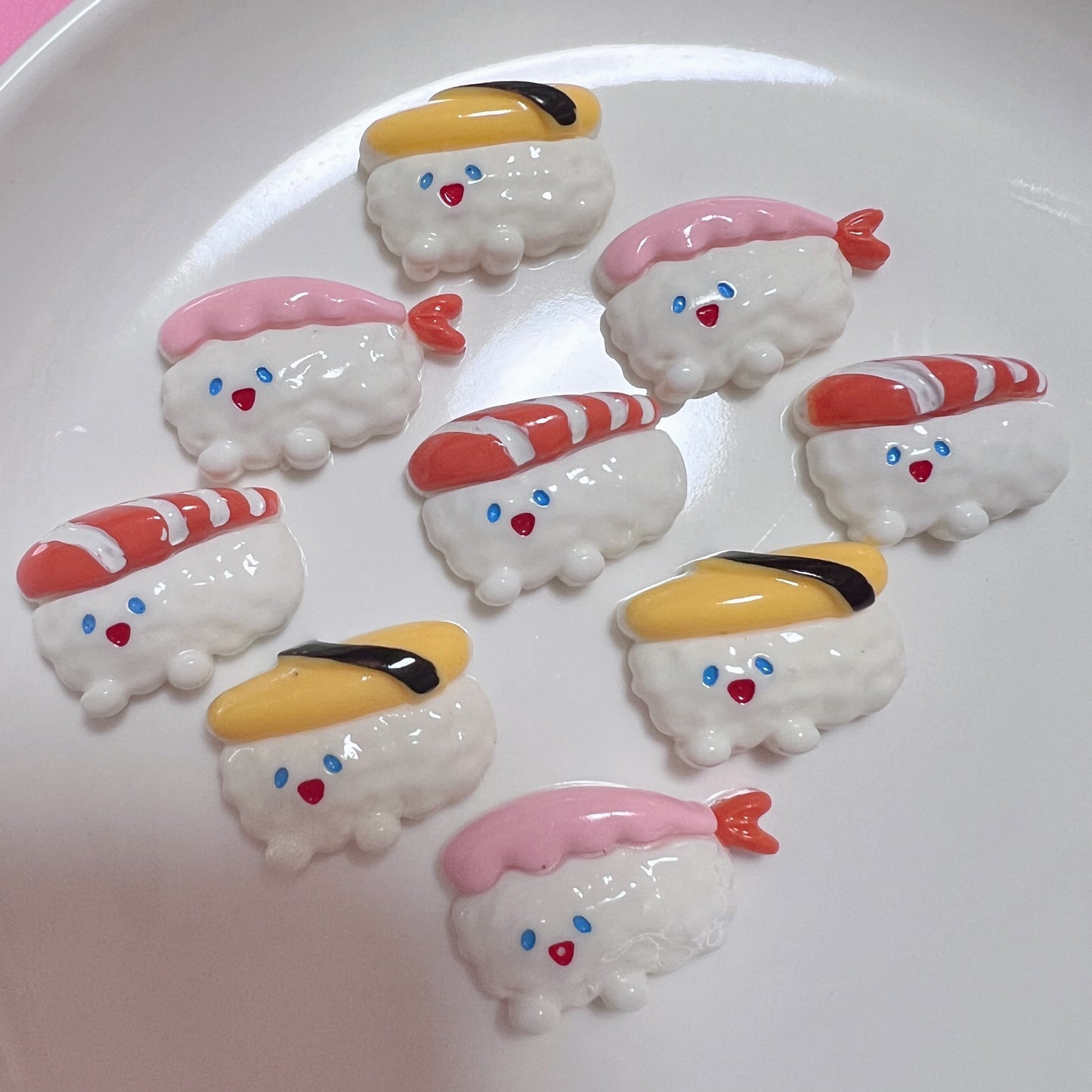 お寿司ちゃん デコパーツ 6個セット えび サーモン たまご 握り寿司