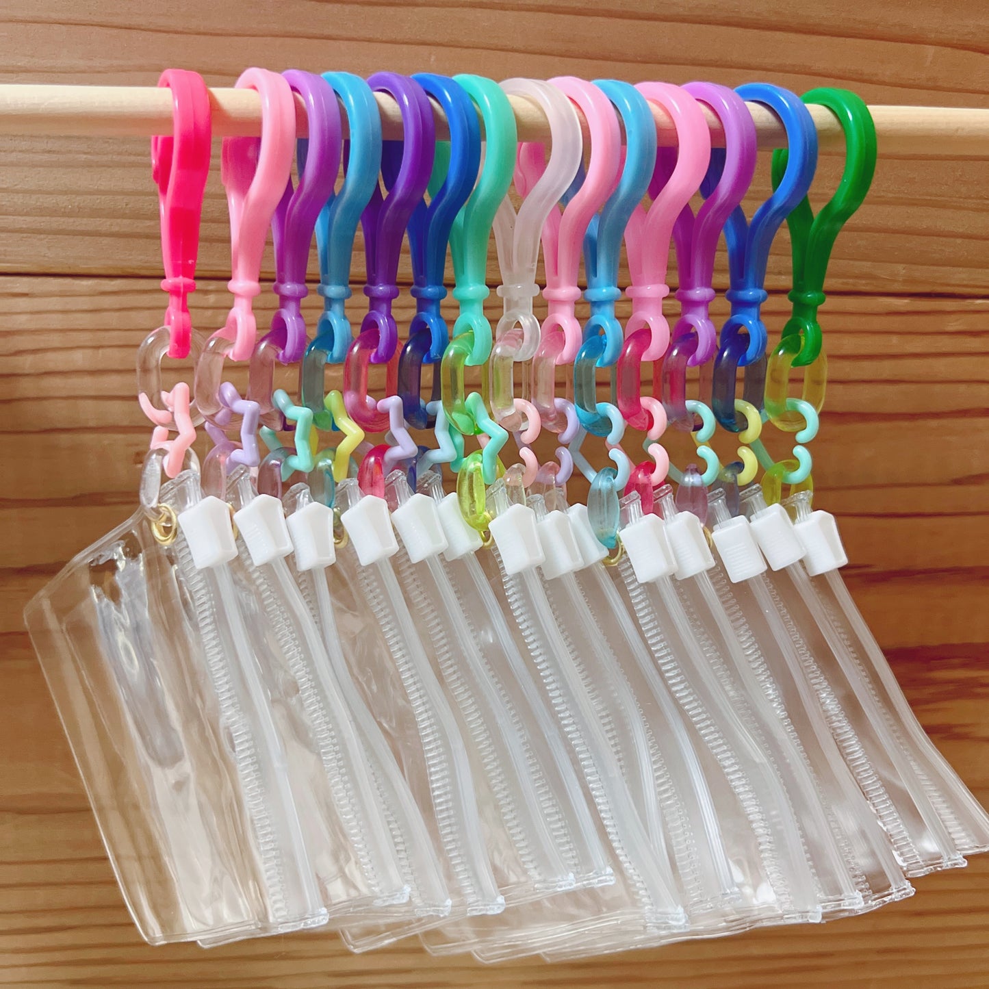 NO. 257 40個セット キャンディバッグキーホルダー 星 ハート 8×8cm