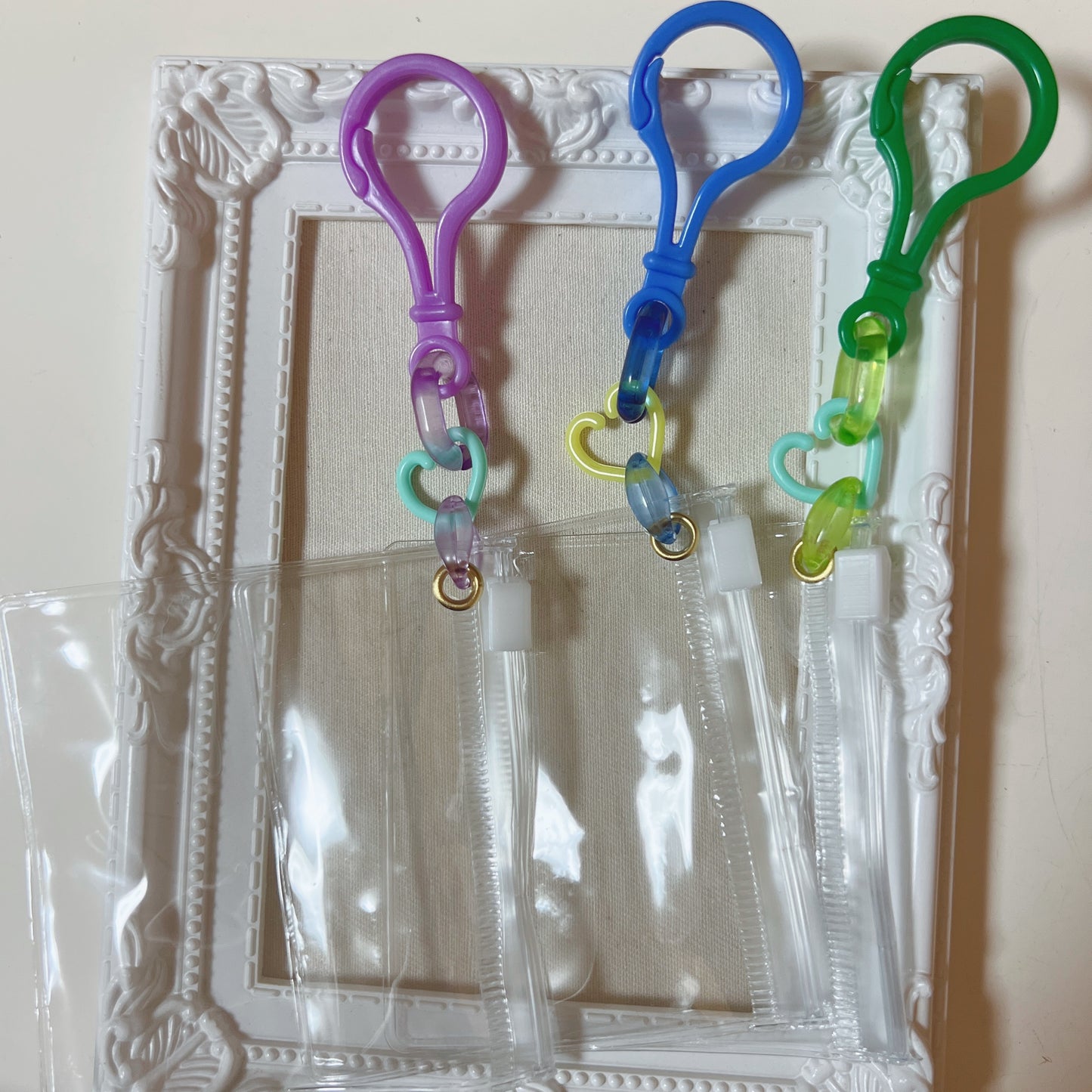 NO. 257 40個セット キャンディバッグキーホルダー 星 ハート 8×8cm