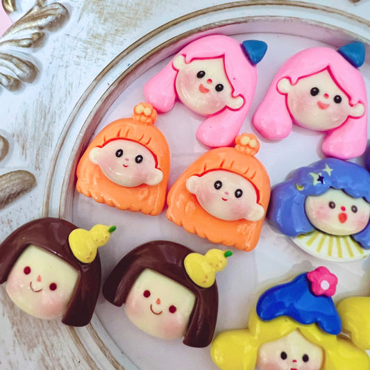 デコパーツ｜かわいい女の子 10個セット