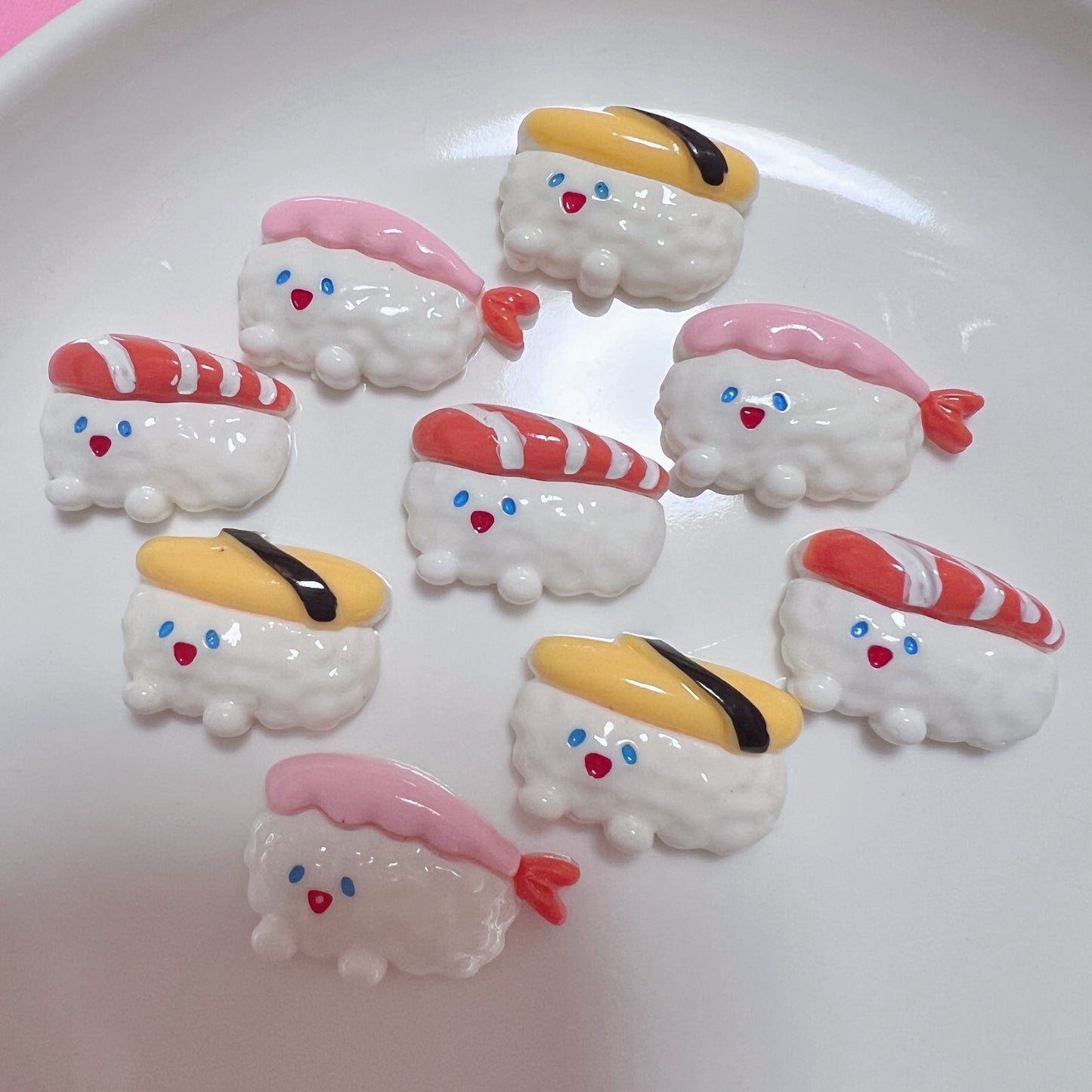 お寿司ちゃん デコパーツ 6個セット えび サーモン たまご 握り寿司