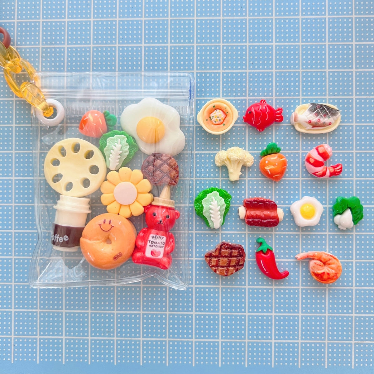 デコパーツ┊︎ 小さなグルメなデコパーツ 13個セット とっても小さい
