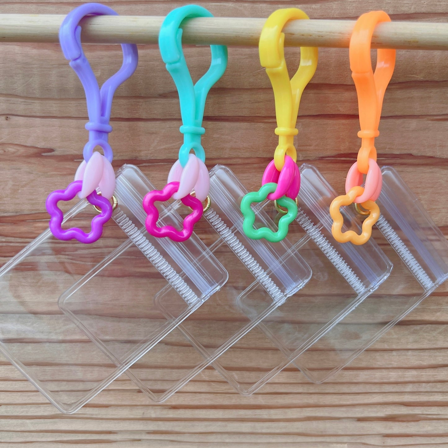シャカシャカキーホルダー 推し活 ワークショップに キャンディバッグ キーホルダー 50個セット 花チャーム   【袋サイズ・デコパーツ付き、デコパーツなしが選べる 】   No.219