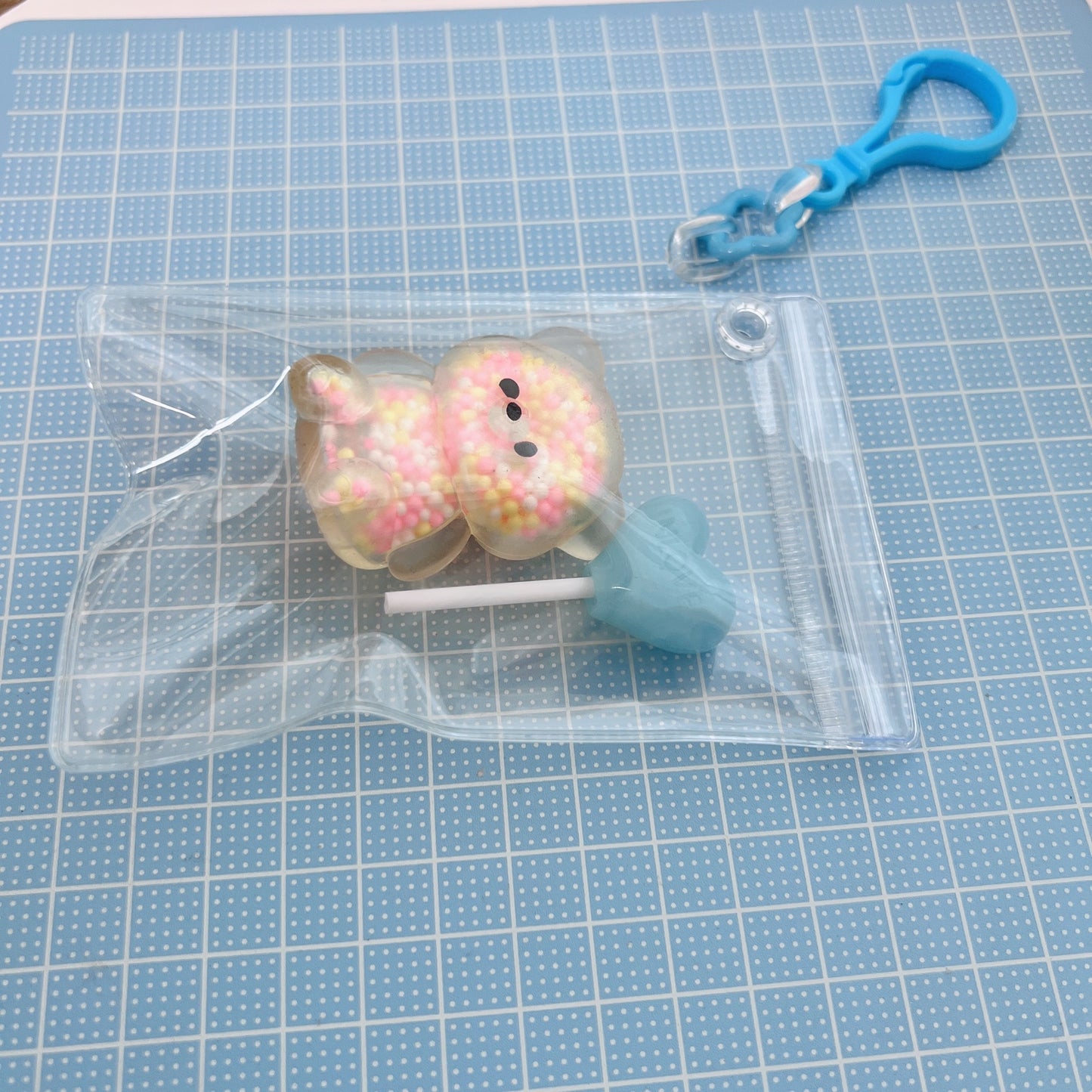 キャンディバッグ クリアハトメ付き 袋 8×12cm 20枚 キーホルダー 材料  クリアポーチ