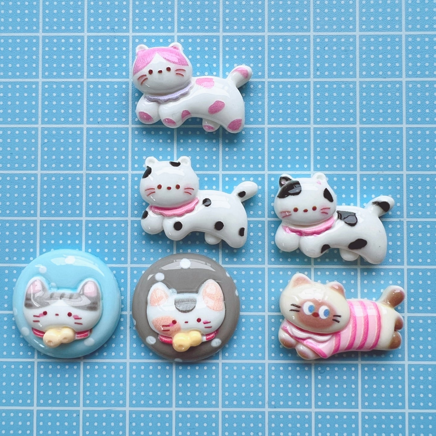 デコパーツ┊︎ 猫ちゃん  6個セット
