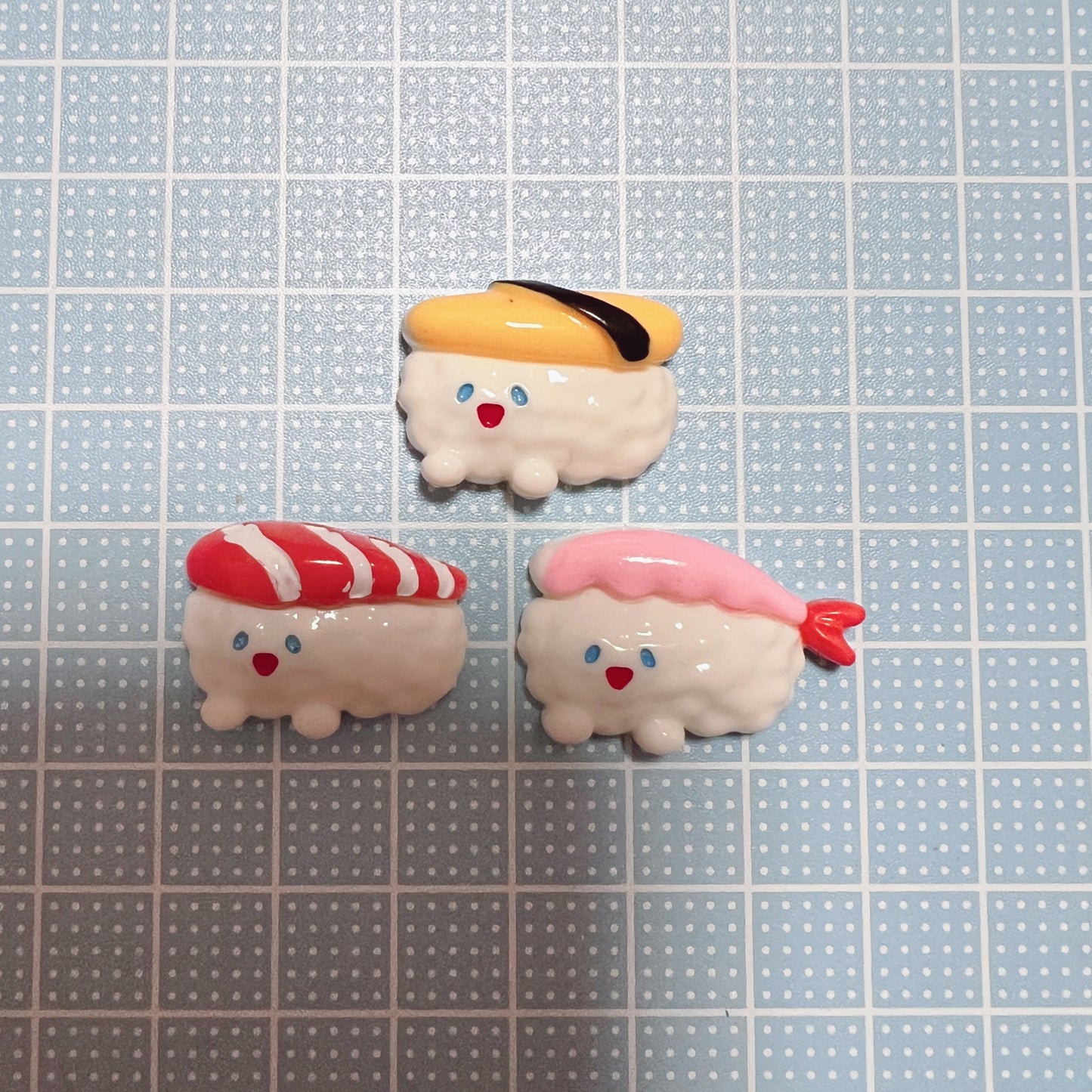 お寿司ちゃん デコパーツ 6個セット えび サーモン たまご 握り寿司