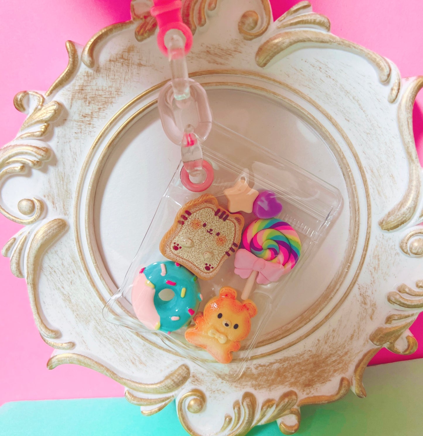 大容量ワークショップセット♡ キャンディバッグキーホルダー 袋サイズ5×7cm デコパーツ付き イベント お店 学校等  ②ラメ