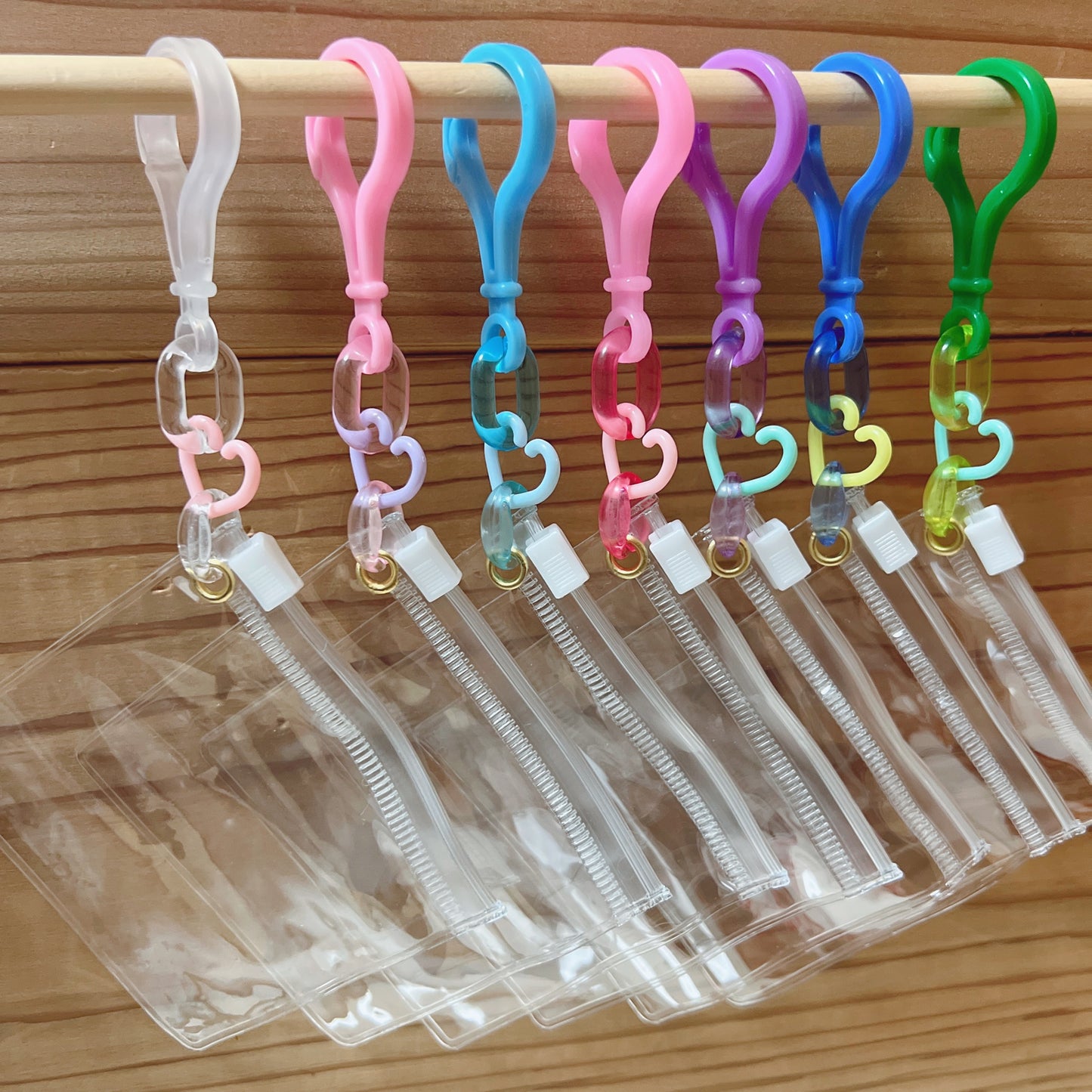 NO. 257 40個セット キャンディバッグキーホルダー 星 ハート 8×8cm