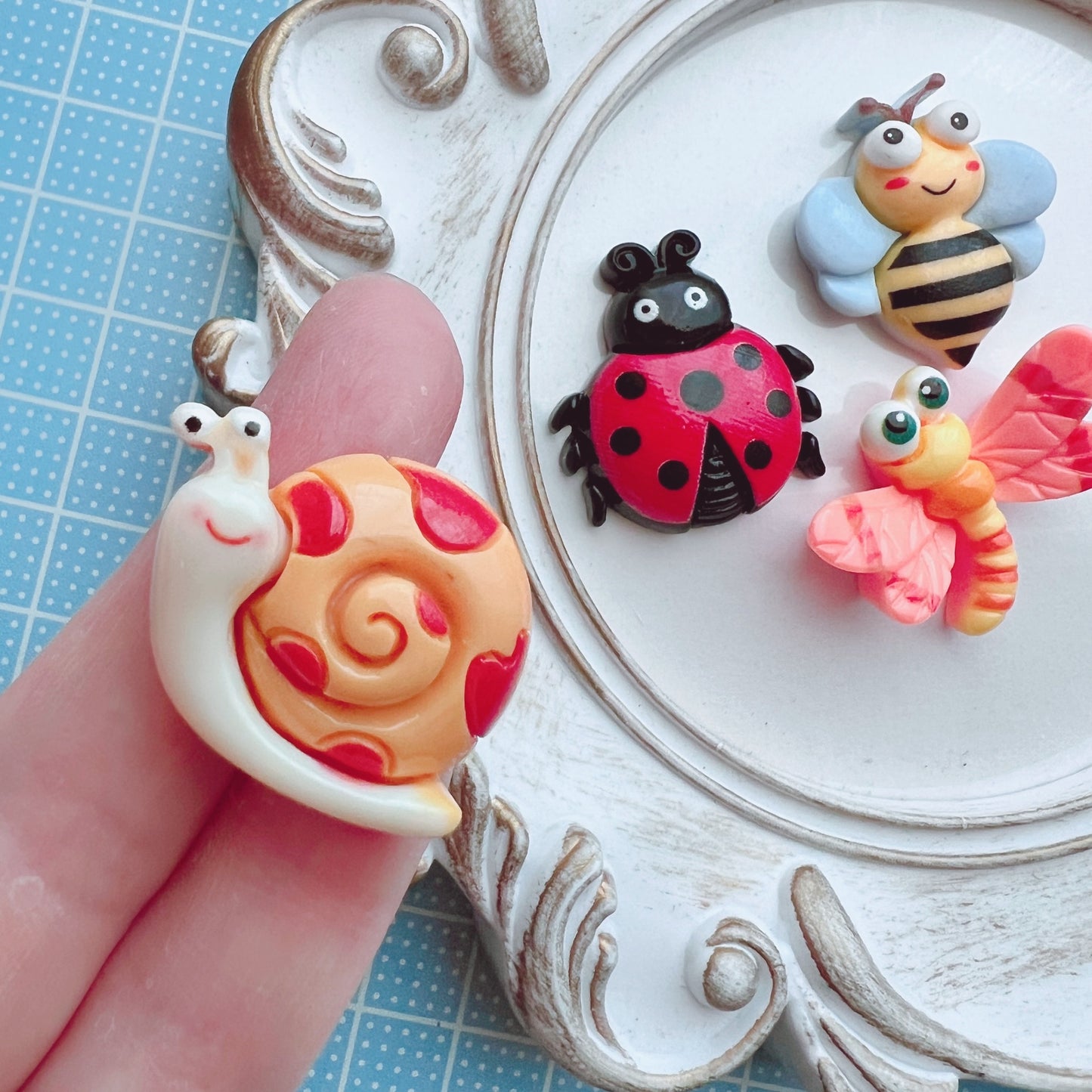 デコパーツ｜かわいい虫さん デコパーツ 4個セット