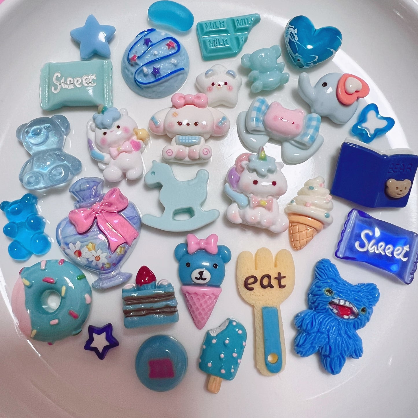 デコパーツ｜P-199 水色 青