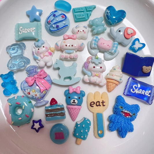 デコパーツ｜P-199 水色 青