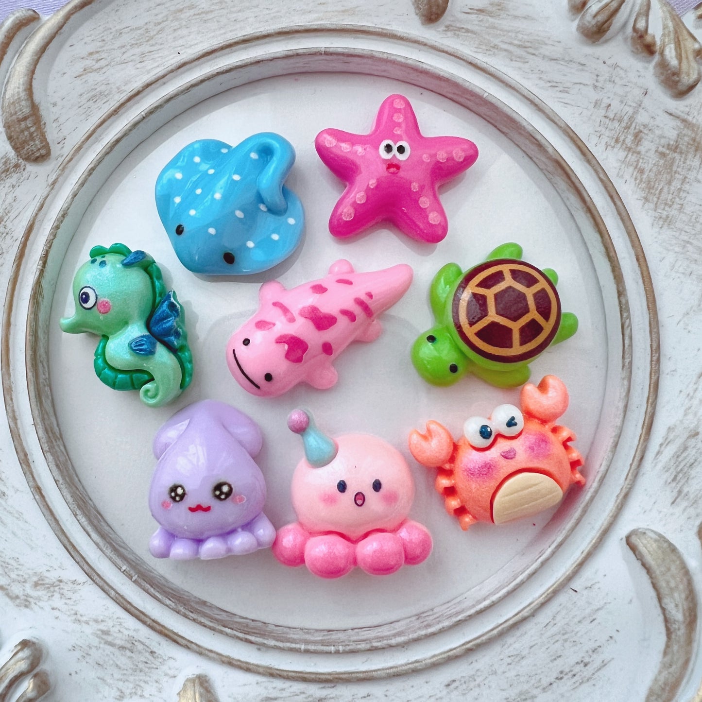 デコパーツ｜かわいい生き物 8個セット