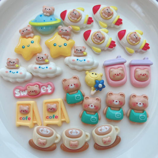 デコパーツ｜P-189 くまちゃんミックス お菓子 スイーツ