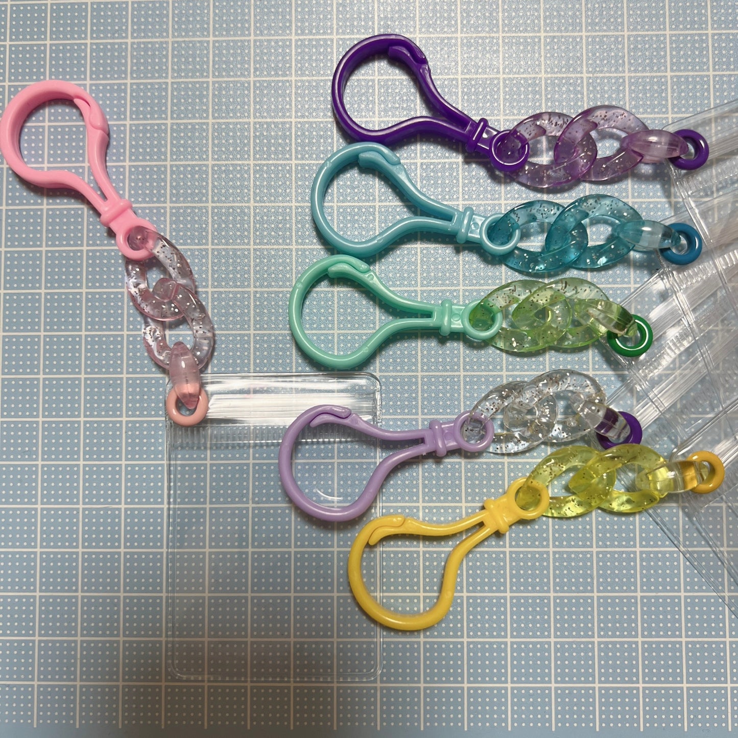大容量ワークショップセット♡ キャンディバッグキーホルダー 袋サイズ5×7cm デコパーツ付き イベント お店 学校等  ②ラメ